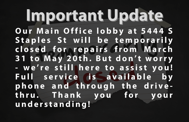 Main Office Lobby Closed